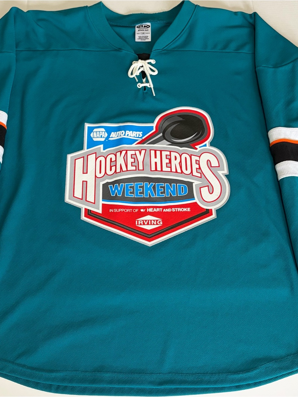 Made In Canada Hockey Heroes Jersey “CAT PEE” with unknown autograph on back